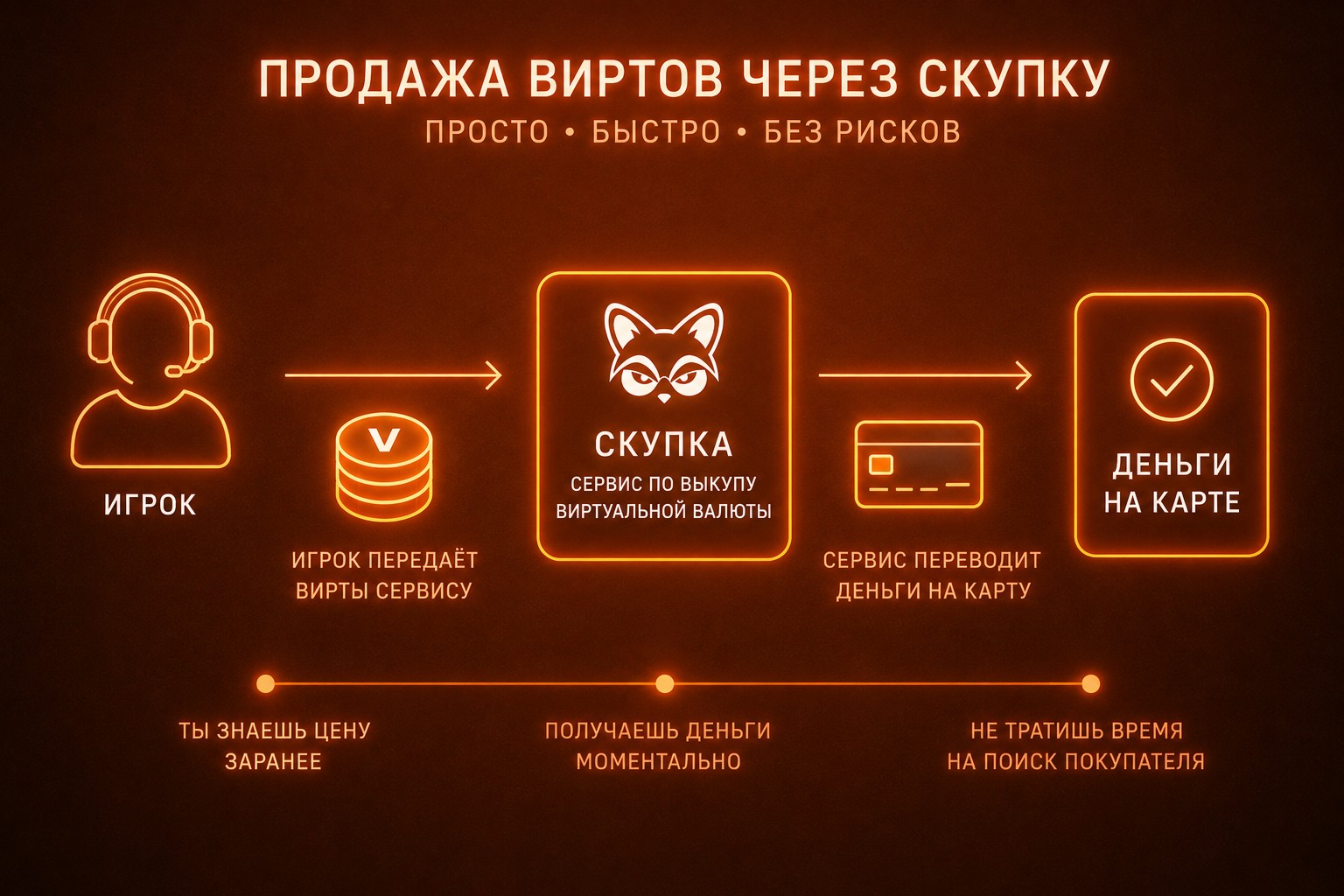 Преимущества продажи виртов через скупку