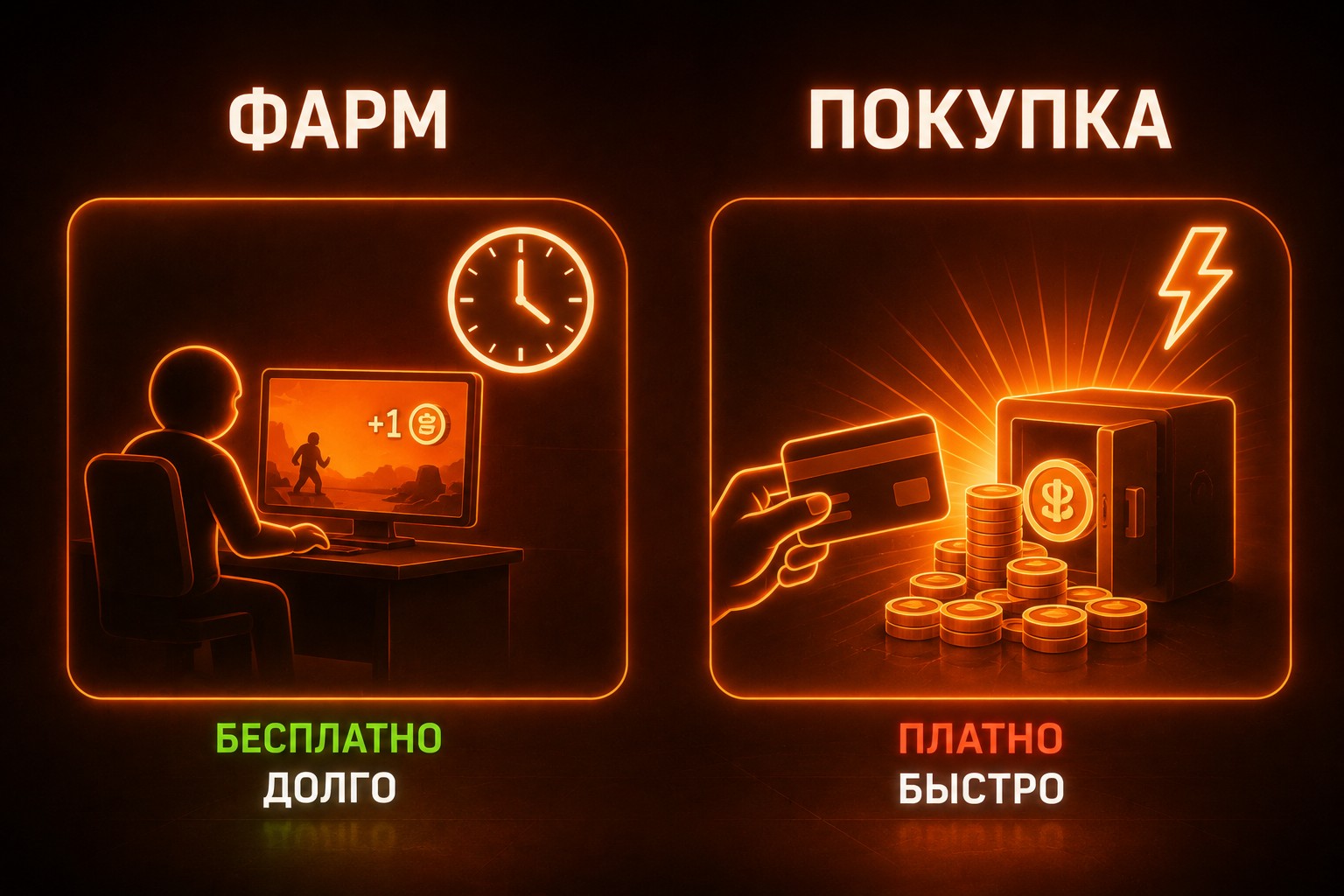 Сравнение фарма и покупки виртов: цена и скорость